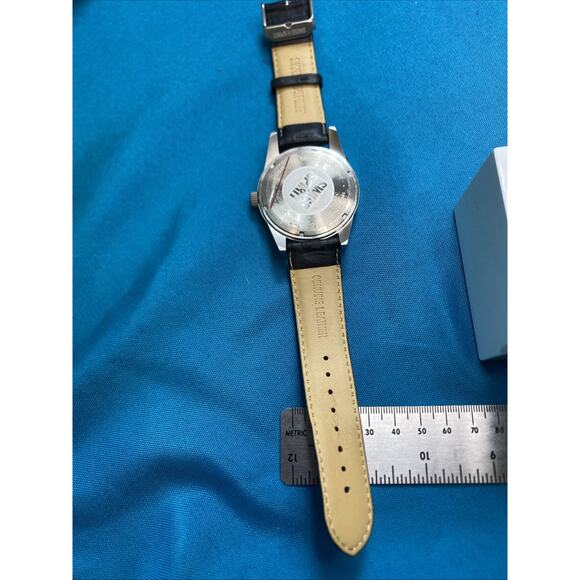 Swiss Spirit Water Resistant Solid Steel Watch Blue Face And Band New Battery main image 6